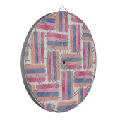 水彩のストライプブラシストロークパターン ダーツボード (正面左)