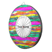 水彩のストライプ ダーツボード (正面右)