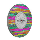 水彩のストライプ ダーツボード (正面左)