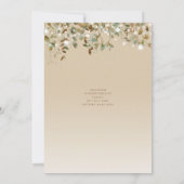 水彩のストリングライトランタン ブライダルシャワー 招待状 (裏面)