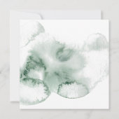 水彩のスパッシュ エレガント ツートン ウェディング 招待状 (裏面)