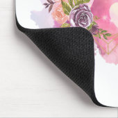 水彩のスプラッシュがストライプのクリエイティブハート マウスパッド (コーナー)