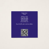 水彩のスミレ名刺 (裏面)