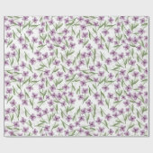 水彩のスミレ ラッピングペーパー (フラット)