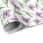 水彩のスミレ ラッピングペーパー (ロールコーナー)
