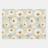 水彩のダリアの野生の花の花束 ラッピングペーパーシート (正面3)