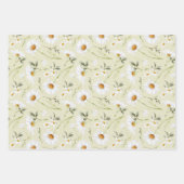 水彩のダリアの野生の花の花束 ラッピングペーパーシート (正面2)