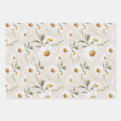 水彩のダリアの野生の花の花束 ラッピングペーパーシート (正面)