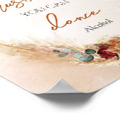 水彩のテラコッタのアーチ 信じて、あなたは踊ることができる ポスター (角)