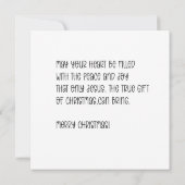 水彩のトナカイのクリスマス カード (裏面)