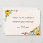 水彩のトマトとひまわりと感謝祭 シーズンカード (裏面)