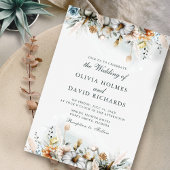 水彩のトマトと野の花のウェディング 招待状