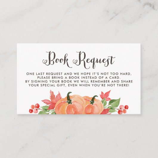 水彩のトマト オータムブックリクエストカード エンクロージャーカード (正面)