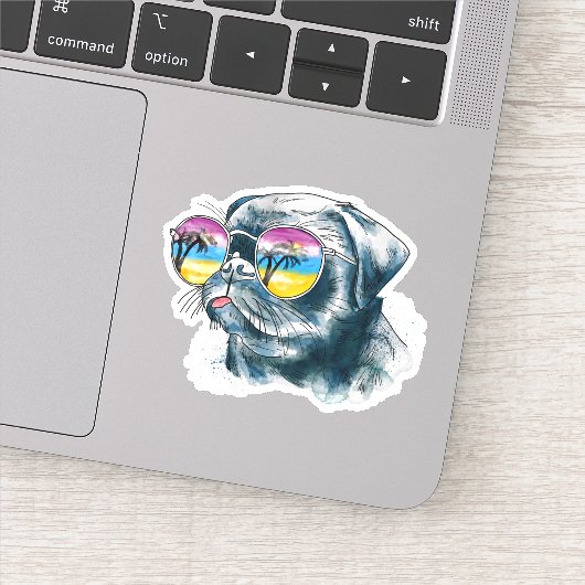 水彩のトロピカルパピー シール (詳細)