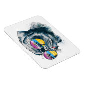 水彩のトロピカルパピー マグネット (右側)