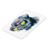 水彩のトロピカルパピー マグネット (左側)