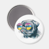 水彩のトロピカルパピー マグネット (正面/裏面)