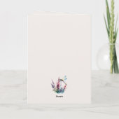 水彩のトンボ　美しき励まし カード (裏面)