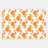 水彩のナスタウムパターン ラッピングペーパーシート (正面2)