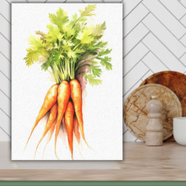 水彩のニンジン野菜アートfor Kitchen キャンバスプリント