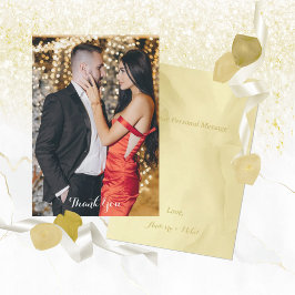 水彩のノエル ゴールド サンキューカード