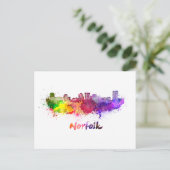 水彩のノーフォークの天窓 ポストカード (スタンド正面)