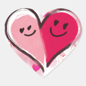 水彩のハート ハートシール (正面)