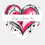 水彩のハート ハートシール (正面)