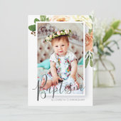 水彩のバプテスマフローラカスタム写真 セーブザデート (スタンド正面)