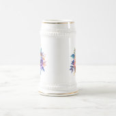 水彩のバラの花のデザイン-58392 ビールジョッキ (中央)