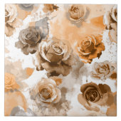 水彩のバラ2 タイル (正面)