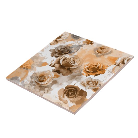 水彩のバラ2 タイル (側面)