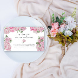 水彩のバラ - 結婚を控えた花嫁のためのレシピ エンクロージャーカード
