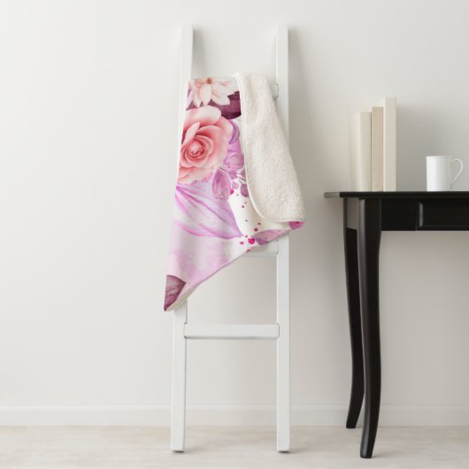 水彩のバラ 4 シェルパブランケット (インサイチュ)