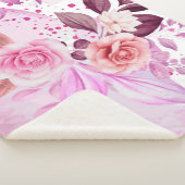 水彩のバラ 4 シェルパブランケット (3/4)