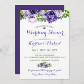 水彩のパップフローラ |ウェディングシャワー招待状 招待状 (正面/裏面)