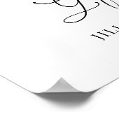 水彩のパンパフローラカードとギフトサイン ポスター (角)