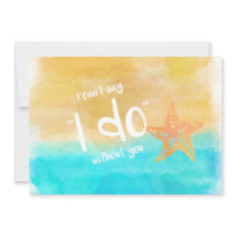 水彩のヒトデが私の花嫁になる