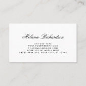 水彩のヒマワリフローラ 名刺 (裏面)