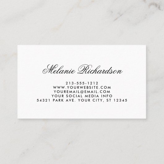 水彩のヒマワリフローラ 名刺 (裏面)