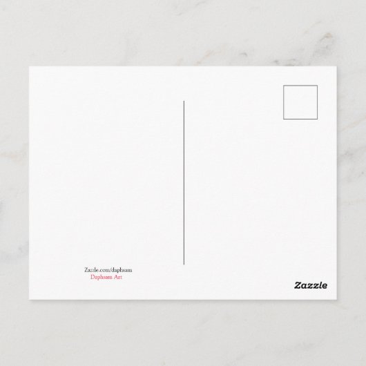 水彩のビーチのヒトデ ポストカード (裏面)