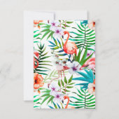 水彩のフラインゴの招待状 招待状 (裏面)