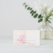 水彩のフラワーブッシュローズ | 結婚式 プレイスカード (スタンド正面)
