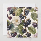 水彩のブラックベリー＆リガルブルームズ スクエア 招待状 (裏面)