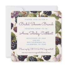 水彩のブラックベリー＆リガルブルームズ スクエア