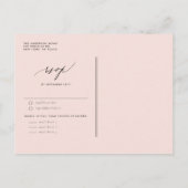 水彩のプリティーガーデン フラワーズ スプリング ウェディング インビテーションポストカード (裏面)