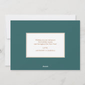 水彩のベリーモダン金ゴールドのクリスマス写真 シーズンカード (裏面)