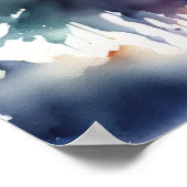 水彩のベ絵画ニスのマスク ポスター (角)