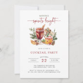 水彩のホリデーパーティー 招待状 (正面)