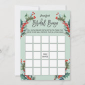 水彩のホリーと実のウェディングビンゴ 招待状 (正面)